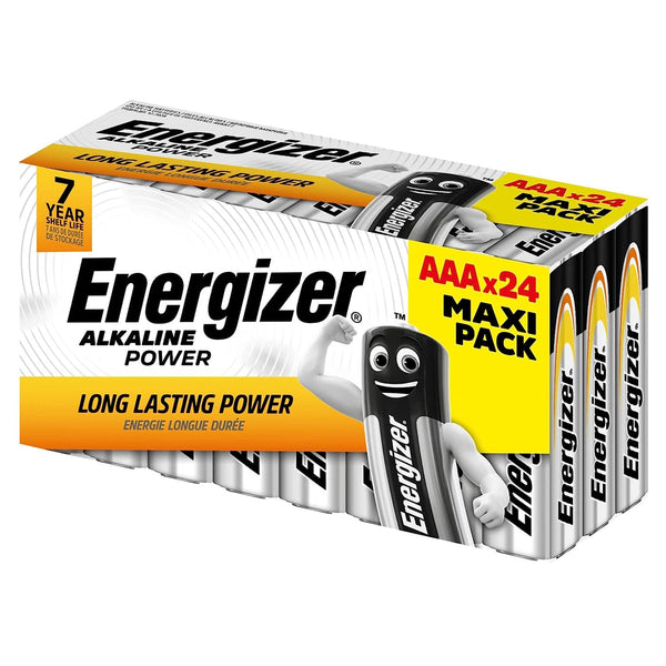 Energizer AAA Alkaline Batteries Long Lasting Power Pack of 24 (Family Pack) - TradeNRG UK